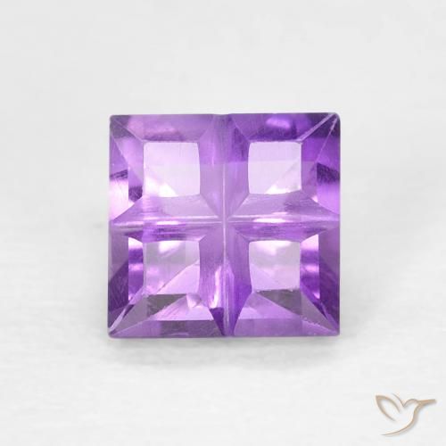 0.55ct طبيعي بنفسجى حيوى جمشت, مربع, VVS-VS