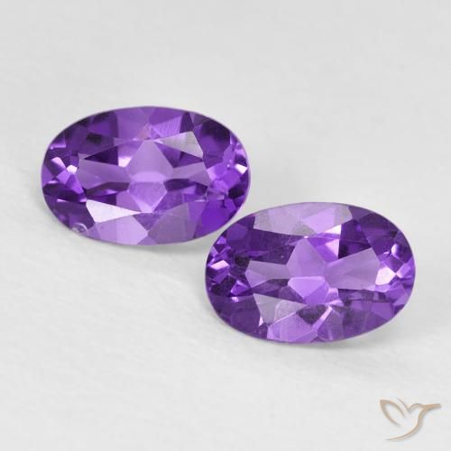 0.86ctw طبيعي Medium Light-Violet جمشت, بيضوي, VVS-VS