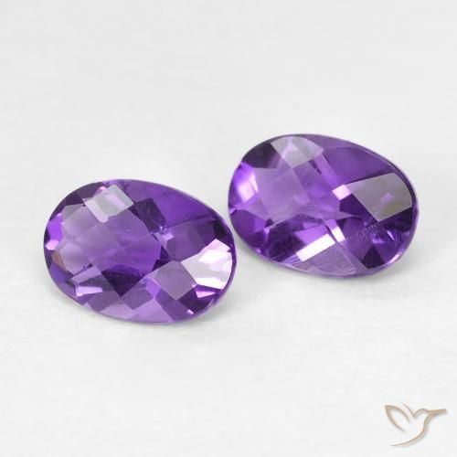 0.82ctw طبيعي Medium Light-Violet جمشت, بيضوي, VVS