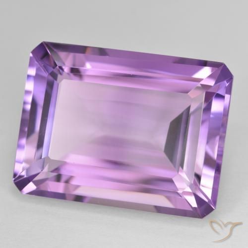 جمشت Medium Light Purplish-Violet طبيعي، ثمانى / قصة زمرد، 18.39 قيراط، VVS