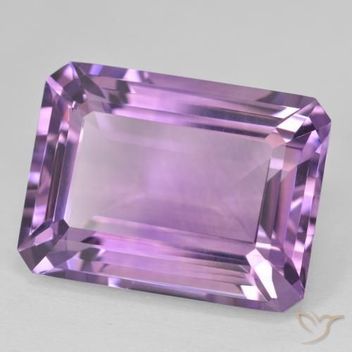 جمشت Medium Light Purplish-Violet طبيعي، ثمانى / قصة زمرد، 22.46 قيراط، VVS