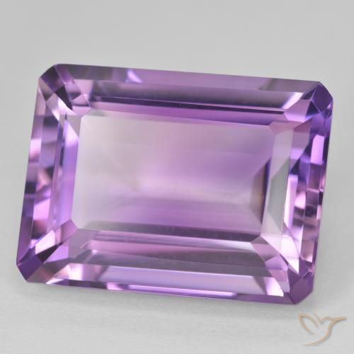 جمشت Medium Light Purplish-Violet طبيعي، ثمانى / قصة زمرد، 22.92 قيراط، VVS
