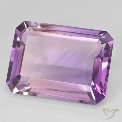 جمشت Medium Light Purplish-Violet طبيعي، ثمانى / قصة زمرد، 20.24 قيراط، VVS