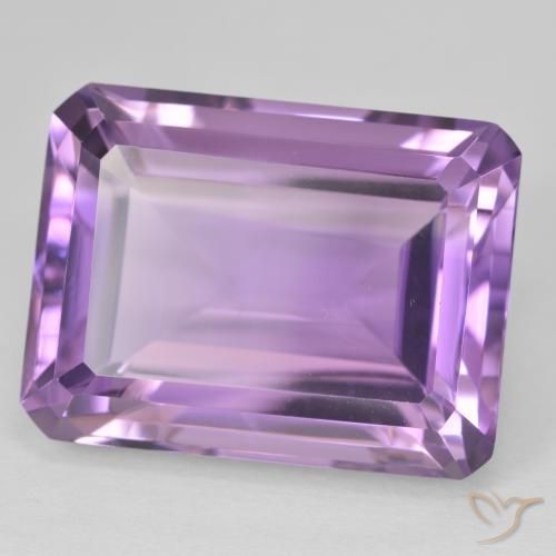 جمشت Medium Light Purplish-Violet طبيعي، ثمانى / قصة زمرد، 25.46 قيراط، VVS