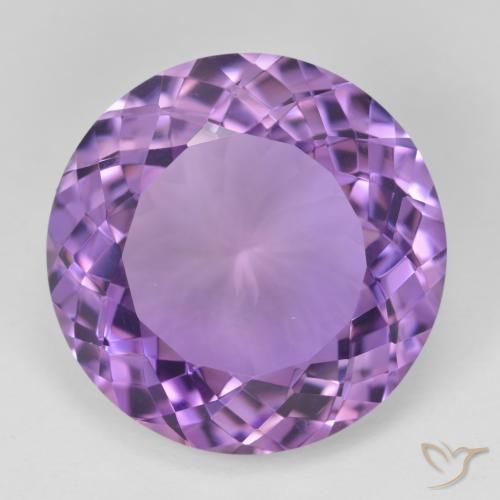 24.81ct طبيعي بنفسجى غامق جمشت, دائري, VVS