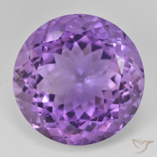 29.03ct طبيعي بنفسجى غامق جمشت, دائري, VVS