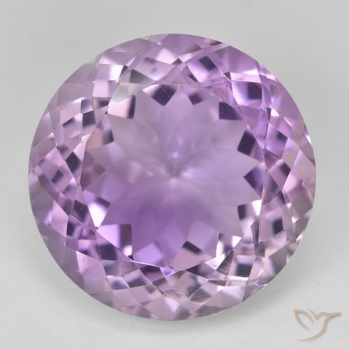 26.75ct طبيعي بنفسجى وردى متوسط جمشت, دائري, VVS