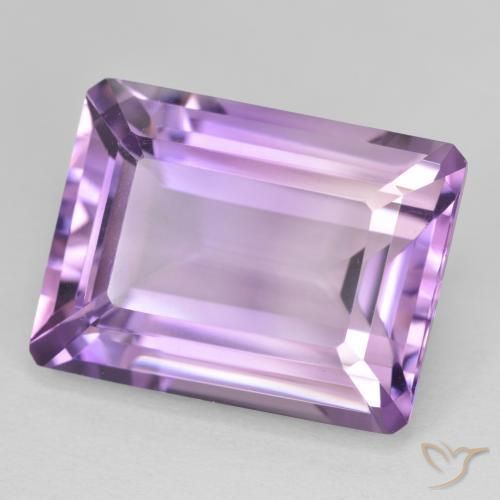 جمشت Medium Light Purplish-Violet طبيعي، ثمانى / قصة زمرد، 22.54 قيراط، VVS