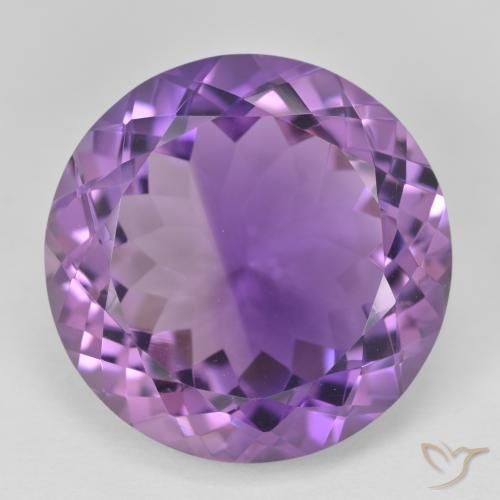 24.55ct طبيعي بنفسجى متوسط جمشت, دائري, VVS