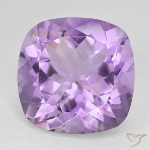12.55ct طبيعي بنفسجى متوسط جمشت, وسادة, قليلا جدا