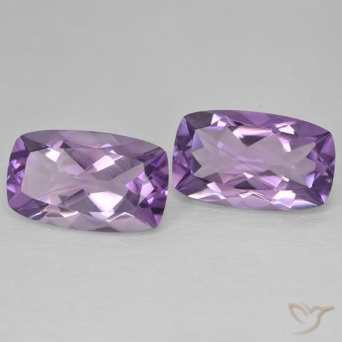أحجار جمشت Medium Light Purplish-Violet طبيعية، وسادة، VVS، وزنها 11.98 قيراط