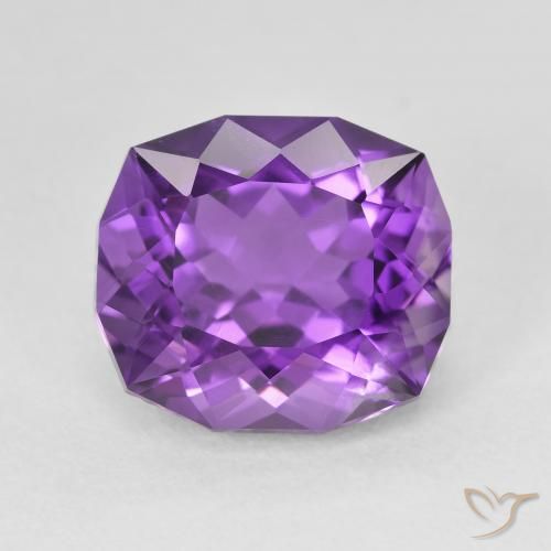 6.33ct طبيعي بنفسجى حيوى جمشت, وسادة, قليلا جدا