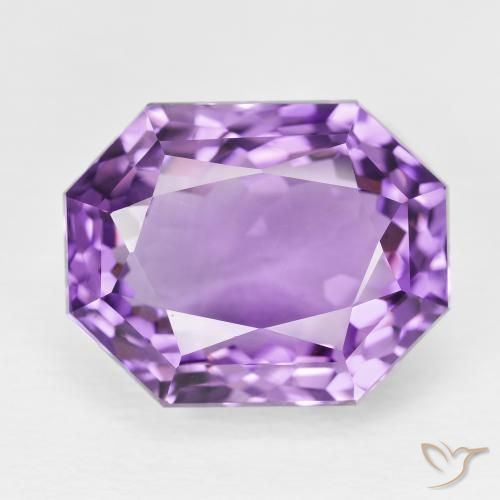 17.11ct طبيعي بنفسجى متوسط جمشت, قص الزمرد, VVS
