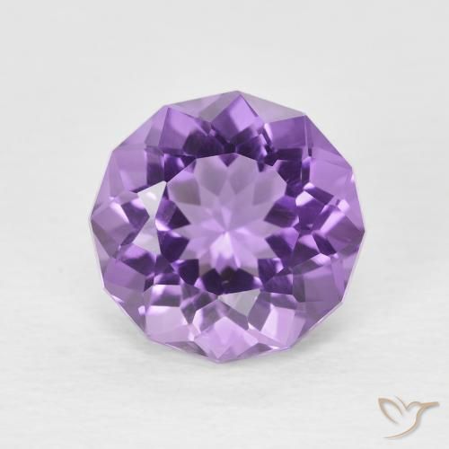 2.64ct طبيعي بنفسجى غامق جمشت, دائري, VVS-VS