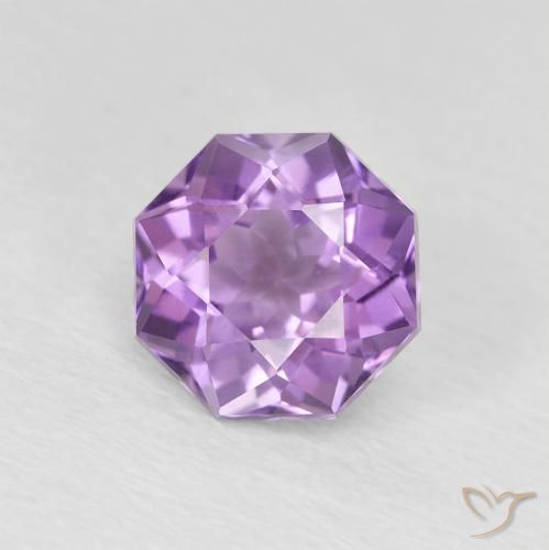 1.29ct طبيعي Medium Light Purplish-Violet جمشت, قص الزمرد, VVS
