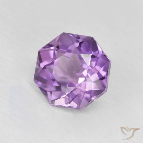 جمشت Medium Light Purplish-Violet طبيعي، ثمانى / قصة زمرد، 1.29 قيراط، VVS