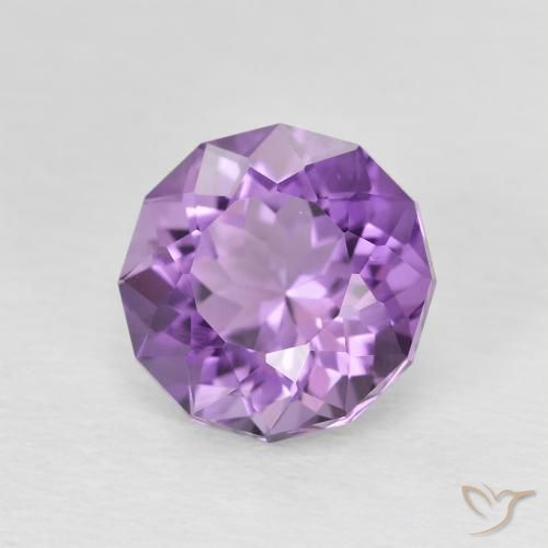 جمشت Medium Dark-Violet طبيعي، دائري، 2.55 قيراط، VVS