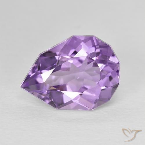 4.68ct طبيعي وردى-بنفسجى متوسط جمشت, شكل الكمثرى, نصف شفاف