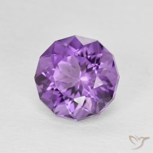 جمشت Medium Light Purplish-Violet طبيعي، دائري، 2.37 قيراط، VVS-VS