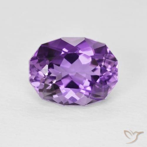 3.23ct طبيعي وردى-بنفسجى متوسط جمشت, بيضوي, قليلا جدا
