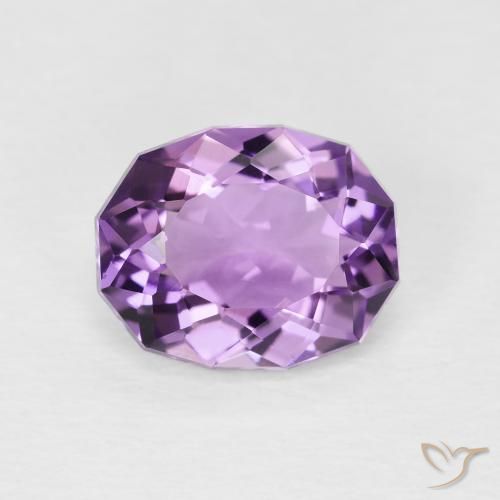2.50ct طبيعي بنفسجى متوسط-فاتح جمشت, بيضوي, قليلا جدا