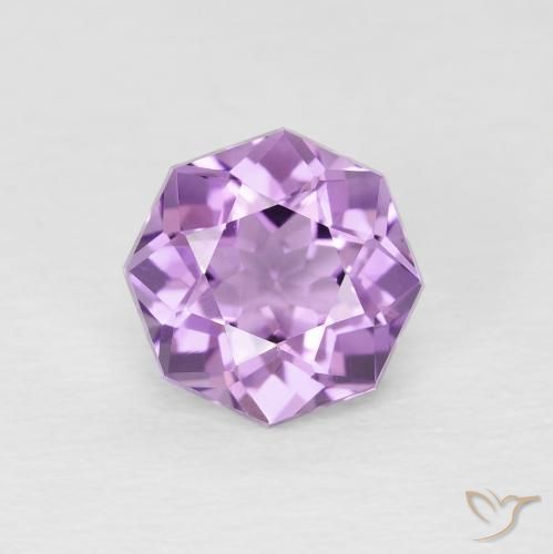 1.47ct طبيعي بنفسجى وردى متوسط جمشت, قص الزمرد, قليلا جدا