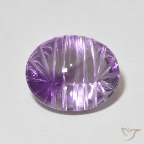 6.74ct طبيعي بنفسجي أرجواني جمشت, بيضوي, شفاف