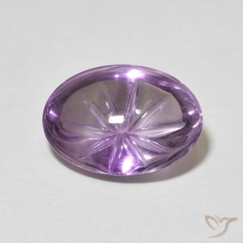 6.05ct طبيعي بنفسجي أرجواني جمشت, بيضوي, شفاف