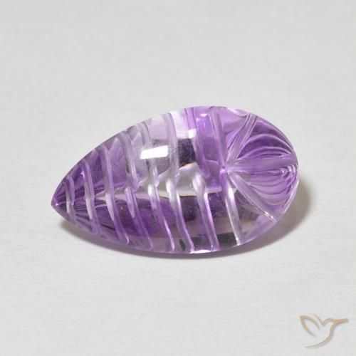 6.22ct طبيعي Medium Light Purplish-Violet جمشت, شكل الكمثرى, شفاف