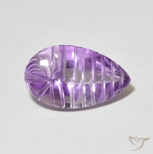 جمشت Medium Light Purplish-Violet طبيعي، شكل الكمثرى، 6.22 قيراط، شفاف