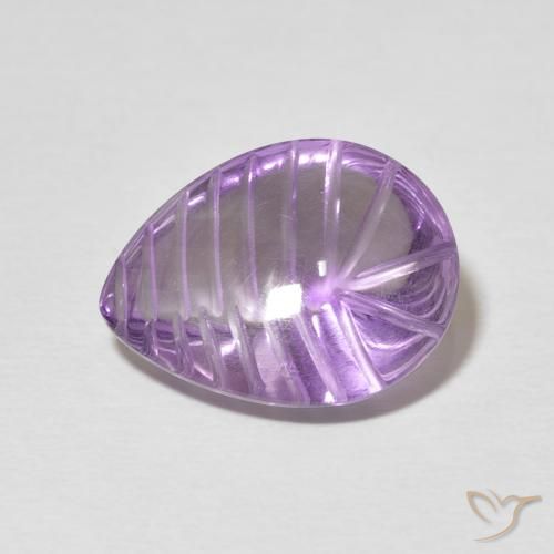 7.21ct طبيعي بنفسجى سوسنى جمشت, شكل الكمثرى, شفاف