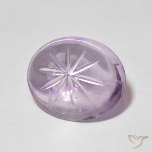 7.39ct طبيعي بنفسجى فاتح جمشت, بيضوي, شفاف