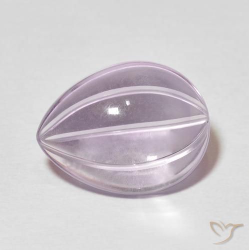 5.93ct طبيعي بنفسجى فاتح جمشت, شكل الكمثرى, شفاف