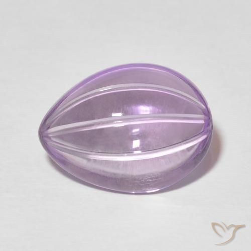 5.67ct طبيعي بنفسجى فاتح جمشت, شكل الكمثرى, شفاف