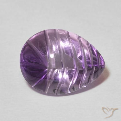 6.63ct طبيعي بنفسجى متوسط جمشت, شكل الكمثرى, شفاف