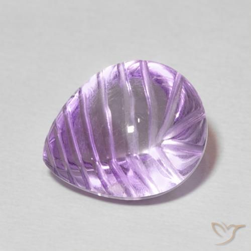 6.82ct طبيعي بنفسجى متوسط جمشت, شكل الكمثرى, شفاف