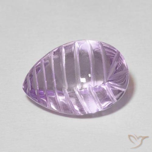 7.26ct طبيعي بنفسجى سانجريا جمشت, شكل الكمثرى, شفاف