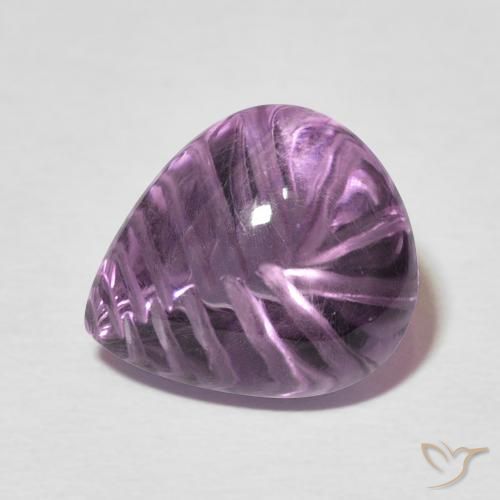 7.04ct طبيعي موف غامق جمشت, شكل الكمثرى, شفاف
