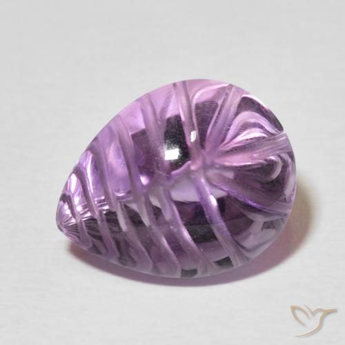 7.68ct طبيعي Medium Dark-Violet جمشت, شكل الكمثرى, شفاف
