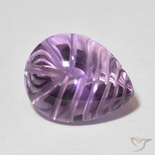 جمشت Medium Dark-Violet طبيعي، شكل الكمثرى، 7.68 قيراط، شفاف