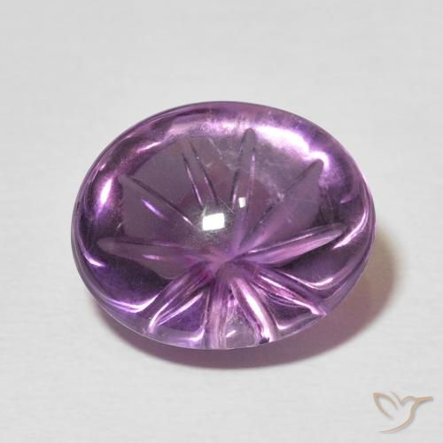 7.79ct طبيعي بنفسجى متوسط جمشت, بيضوي, شفاف