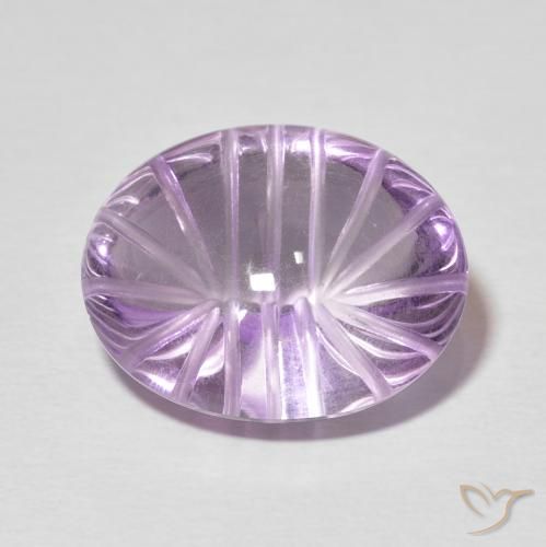11.16ct طبيعي بنفسجى وردى متوسط جمشت, بيضوي, شفاف