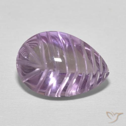 4.66ct طبيعي بنفسجى متوسط-فاتح جمشت, شكل الكمثرى, شفاف