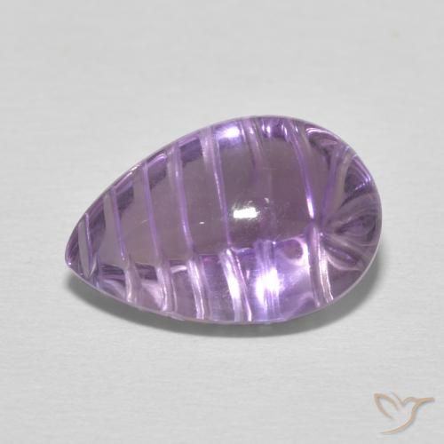 5.34ct طبيعي Medium Light Purplish-Violet جمشت, شكل الكمثرى, شفاف