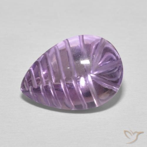5.55ct طبيعي بنفسجى متوسط-فاتح جمشت, شكل الكمثرى, شفاف
