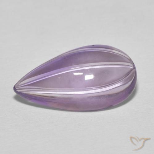 6.14ct طبيعي بنفسجى سوسنى جمشت, شكل الكمثرى, شفاف