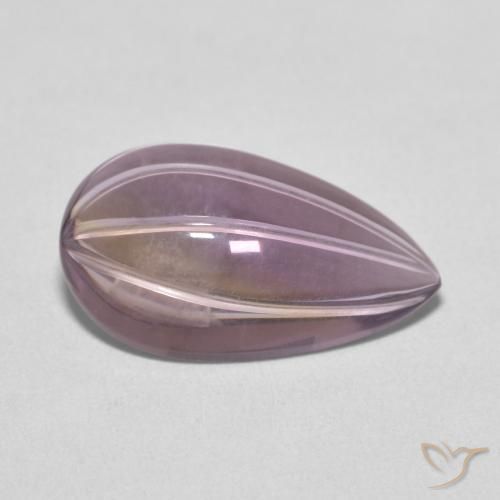 5.33ct طبيعي بنفسجى فاتح جمشت, شكل الكمثرى, شفاف