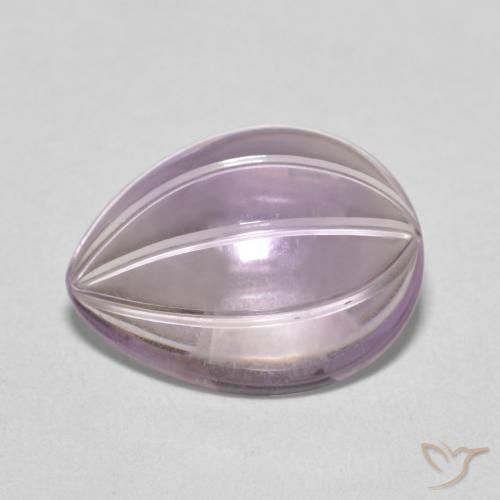 5.27ct طبيعي Light Grayish Pink-Violet جمشت, شكل الكمثرى, شفاف