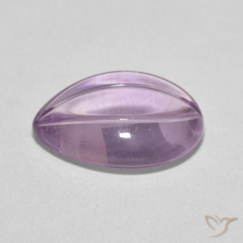 جمشت Light Grayish Pink-Violet طبيعي، شكل الكمثرى، 5.27 قيراط، شفاف