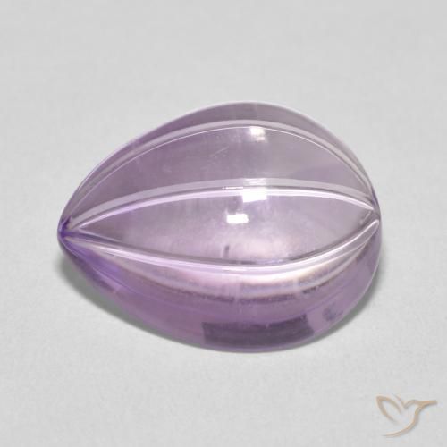 8.27ct طبيعي Light Grayish Pink-Violet جمشت, شكل الكمثرى, شفاف